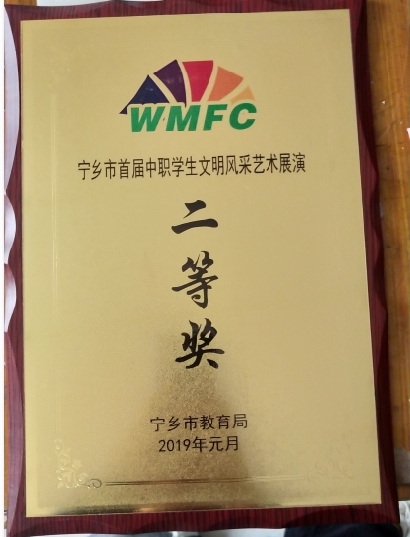 宁乡市首届中职学生文明风采展演二等奖
