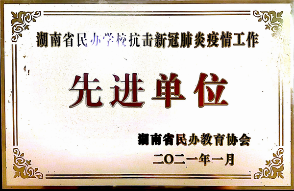 湖南省民办学校抗击新冠肺炎疫情工作先进单位